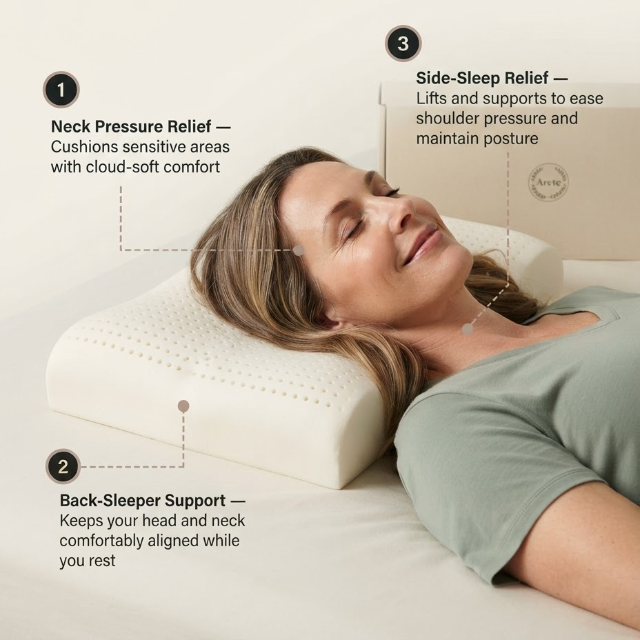 Latex Pillow Designed for Neck Support